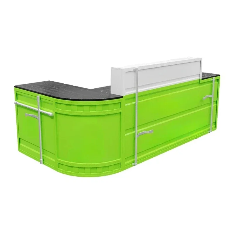 

Lemon tea bar checkout page cafe creative corner counter, industrial style personalized bar counter reception desk