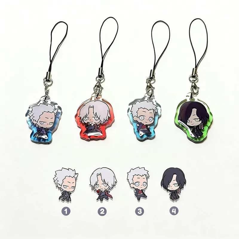 Mini Charms Acrílicos de Devil May Cry (Dante/Vergil/Nero/V) |   Llavero y Accesorio para Teléfono de Acrílico |   Juego de acción coleccionable