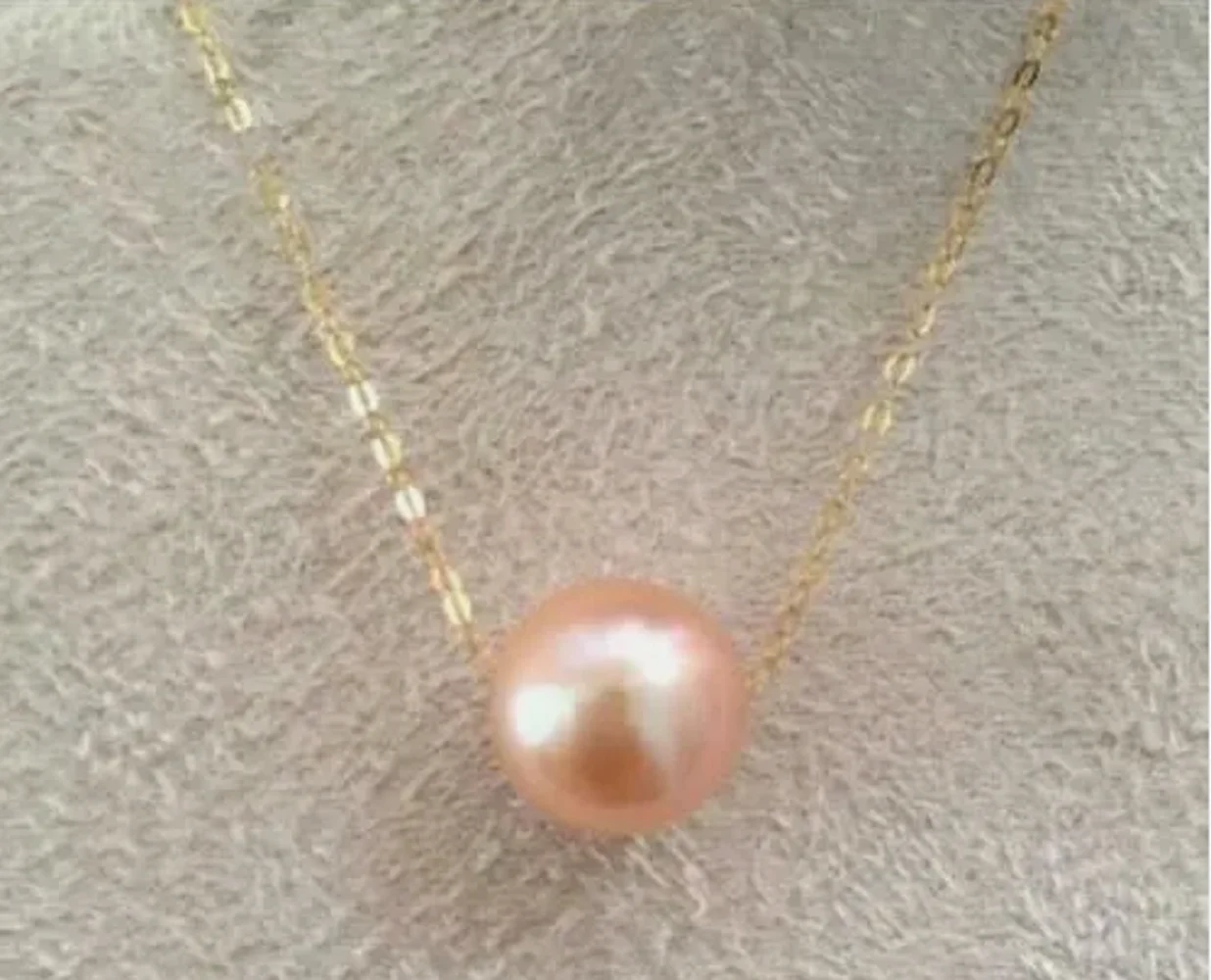 

Amazing AAA+10-11mm Natural Pink South Sea Pearl Pendant Necklace in 14k Gold 8-9mm 9-10mm