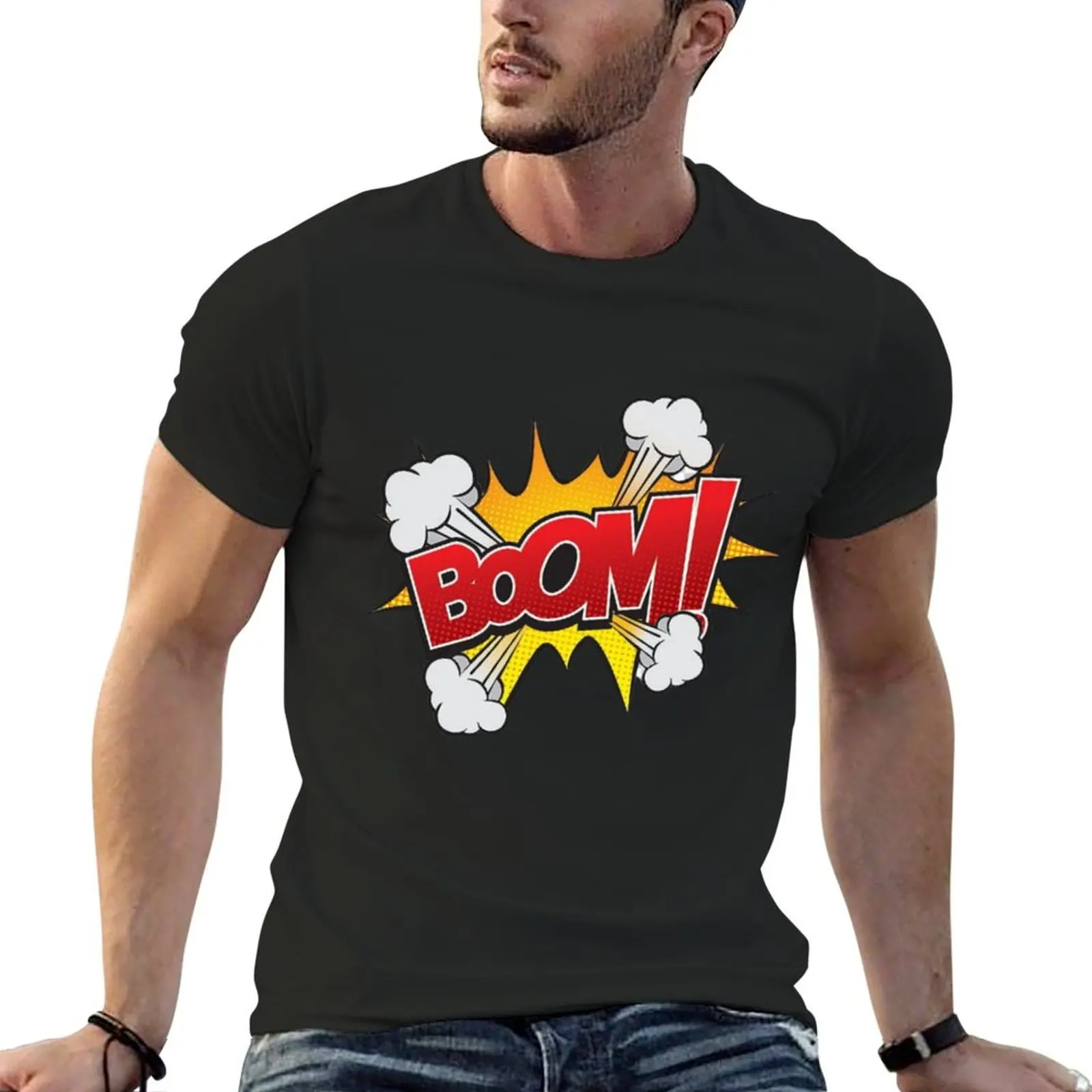 boom T-Shirt oversized summer tops graphic tee shirt men t shirts