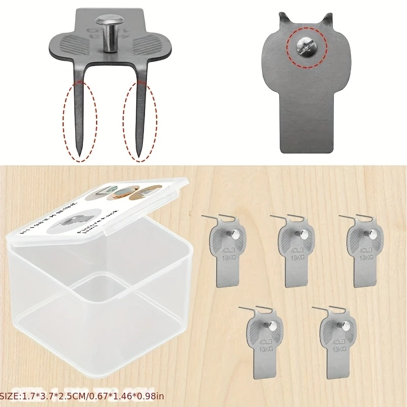 Household Wall‑Mounting Hardware Kit, Claw‑Type Hooks, Easily Hang Photo Frames, Mirrors, Posters and Decorative Paintings