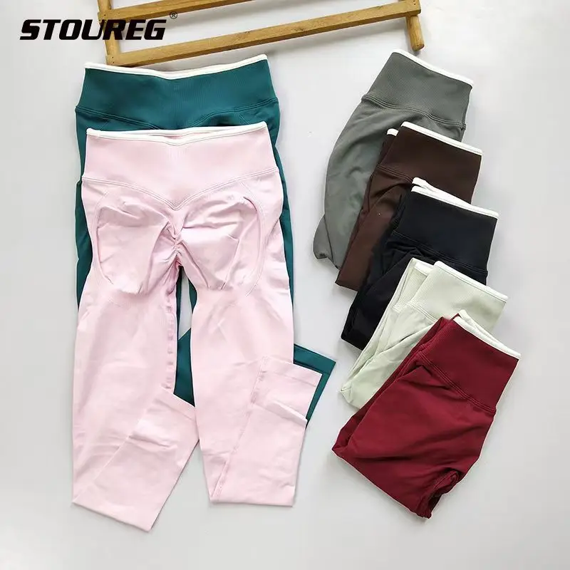 

STOUREG бесшовные женские штаны для йоги эластичные спортивные леггинсы Ignite тренажерный зал колготки для фитнеса Suclpt Scrunch Butt тренировочные брюки для бега