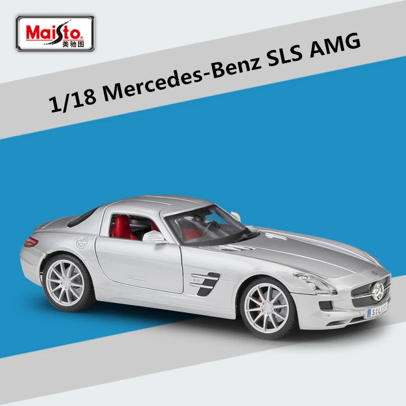 Maisto 1:18 Mercedes Benz SLS AMG Alloy Sports Car Model Diecast