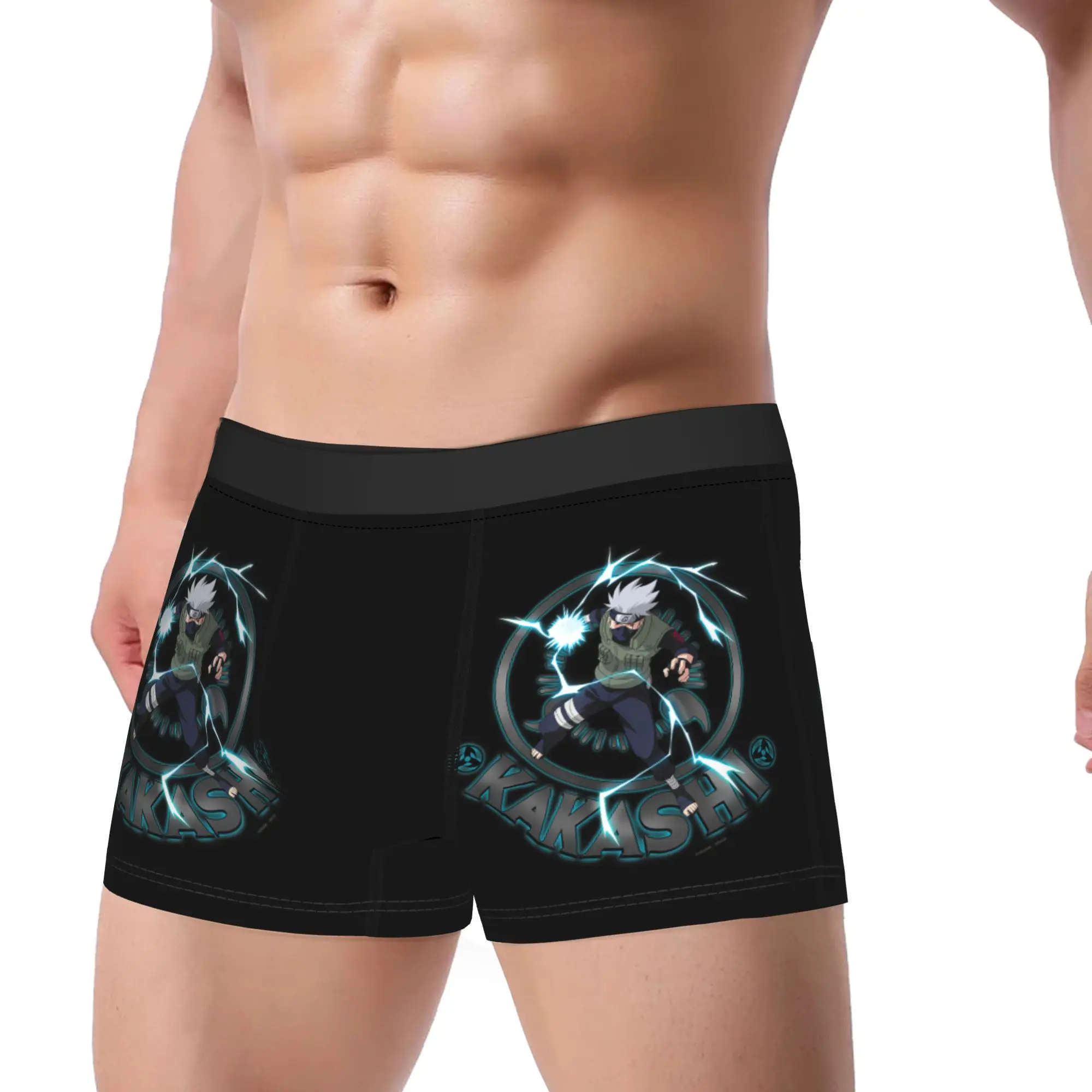 Naruto Shippuden Kakashi Lighting Circle Underpants Homme Panties Male Underwear Print Shorts Boxer Briefs