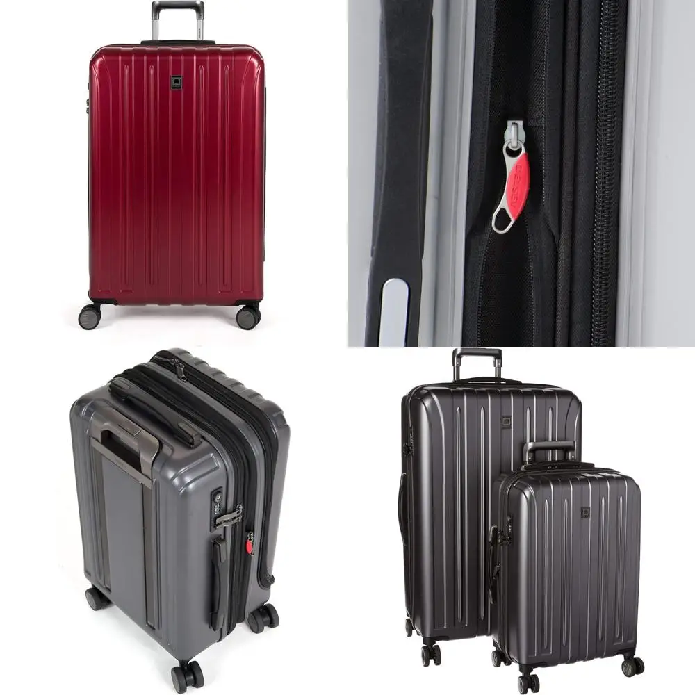 

Expandable Hardside Spinner Luggage in Black Cherry Red, Large 29 Inch, Checked Luggage for Travel