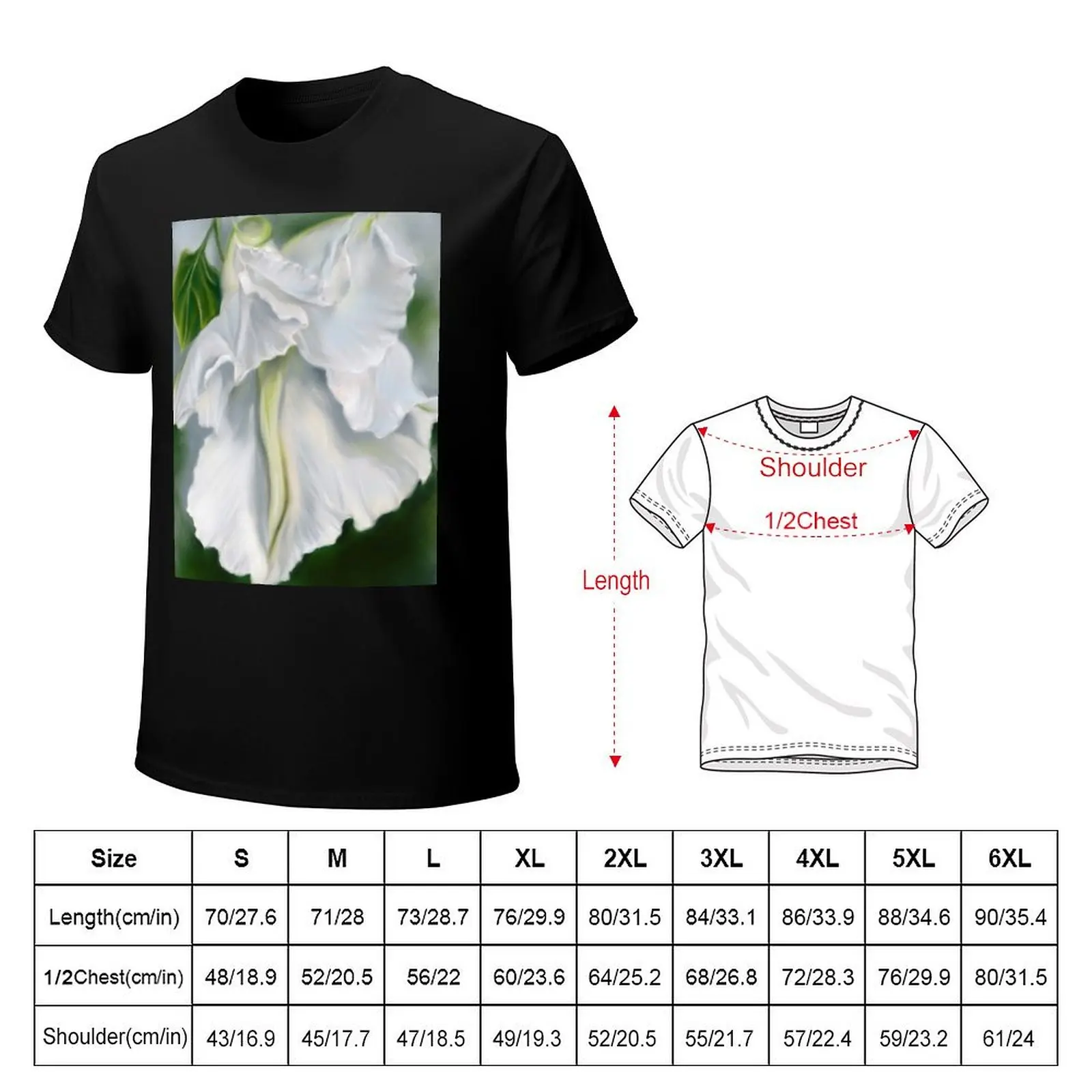 White Moonflower Unfurling in the Evening T-Shirt cotton t shirts high quality T-Shirt