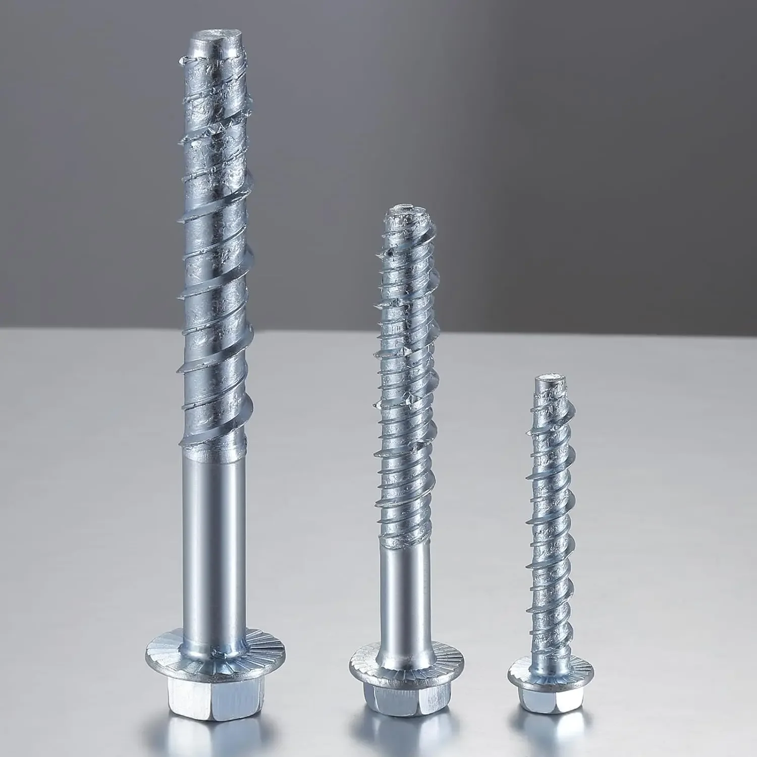 Heavy Duty Self Tapping Concrete Screw Anchor Cement Cutting Bolt Carbon Steel High Strength