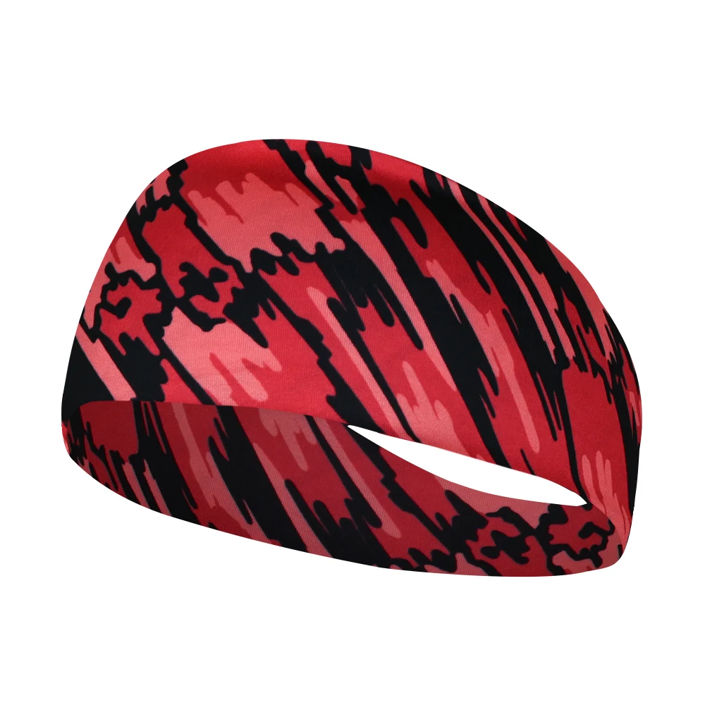 Boys Girls Headbands Kids Sports Sweatbands Camo Elastic Athletic Wicking Hairbands Football Soccer Workout Running Headwrap