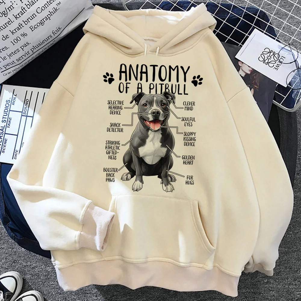 Bull Terrier hoodies women streetwear y2k aesthetic pulls female vintage clothes