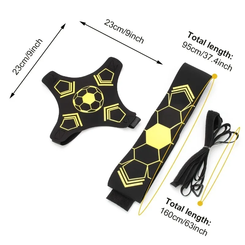 Soccer Trainer, Soccer/Volleyball/Rugby Training Equipment Aid, Football Kick Throw Solo Practice Training Aid Control Skills