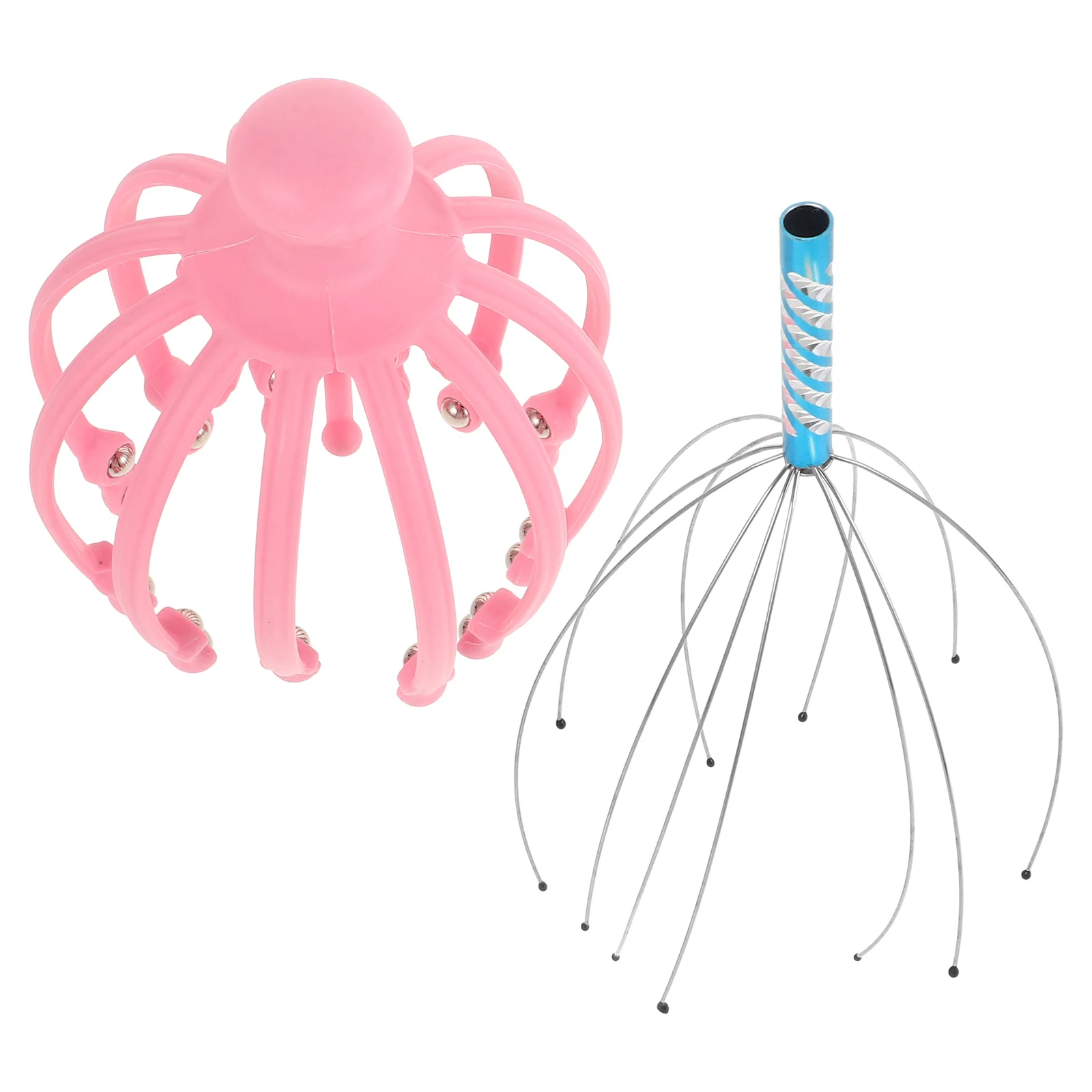 Head Massager Therapeutic Hair Scalp Multifunction Scalping Steel Wire Wooden Beads Tool Massaging Multi-function Claw Miss