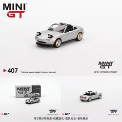 MINI GT 1:64 Mazda Miata MX-5 NA #407 Simulation alloy car model gift ornaments