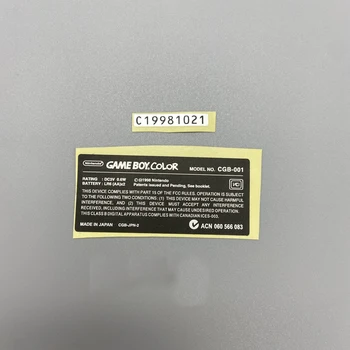 1 pièces pour Console de jeu GBC nouvelles étiquettes autocollants arrière remplacement pour Gameboy couleur coque autocollant