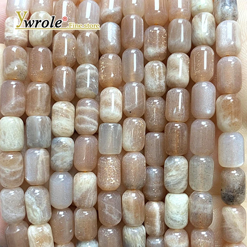 

6x9MM Cylinder Orange Sunstone Natural Stone Loose Spacer Beads for Jewelry Making DIY Earrings Bracelet Charms Accessories