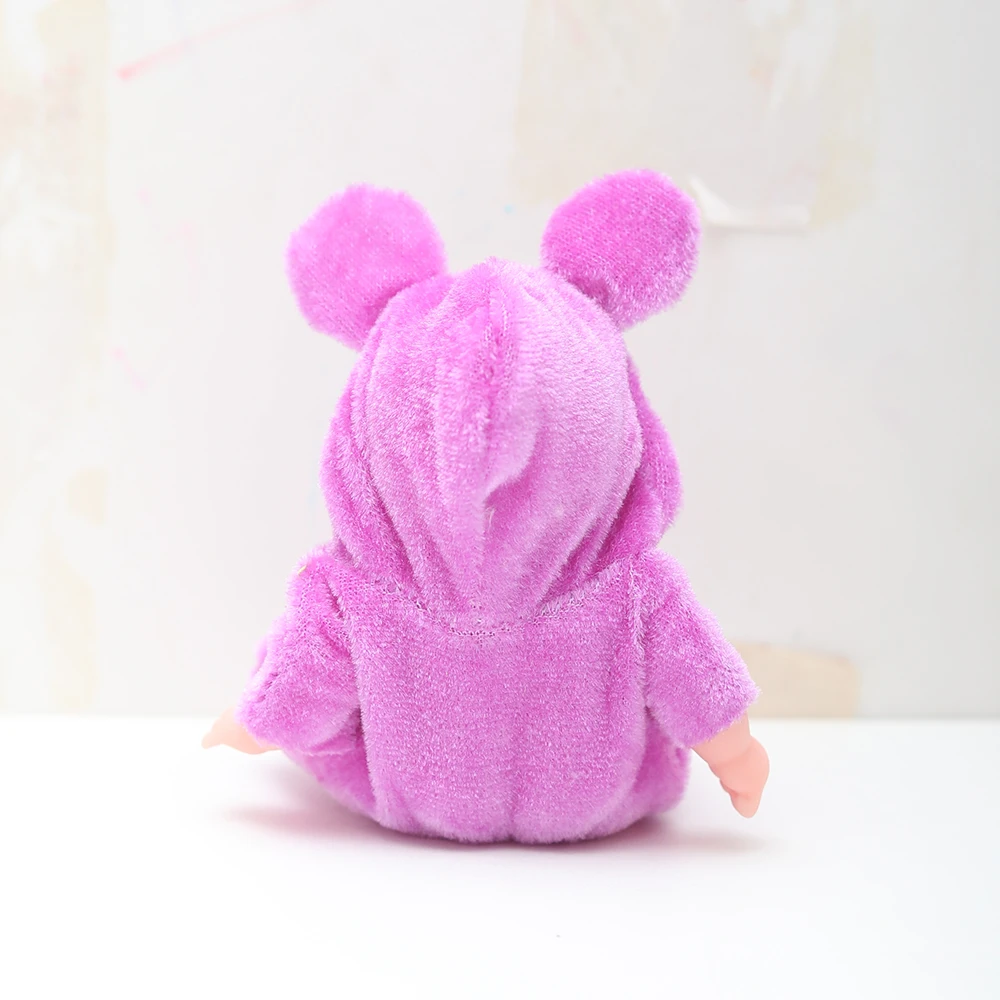 Rebirth Doll Soft 5 Activity Joint Cute Expression Purple Boys and Girls Birthday Gift 12cm 1/12