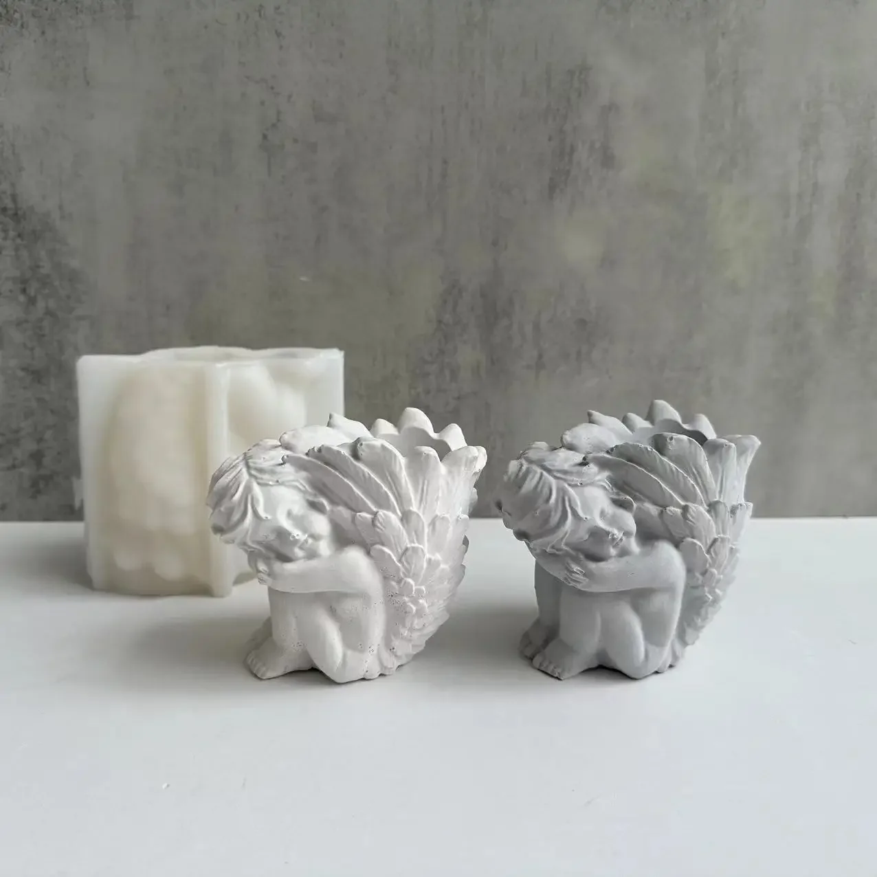 Angel Flower Pot Silicone Mold Succulent Potted Plant Plaster Mould Pen Holder Mixed Clay Resin Drip Molds