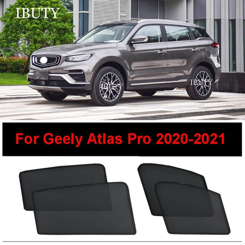 

For Geely Atlas Pro 2020 2021 Accessories Magnetic Car Sunshade Visor Mesh Curtains Side Window Sun Shade UV Heat Sunshield