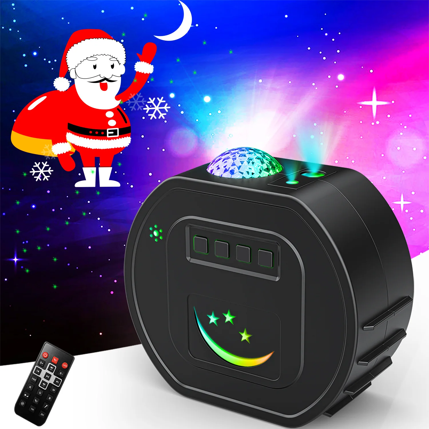 2021 Christmas projector light 5 in 1 atmosphere light starry sky light party stage gift Christmas projector children gift.