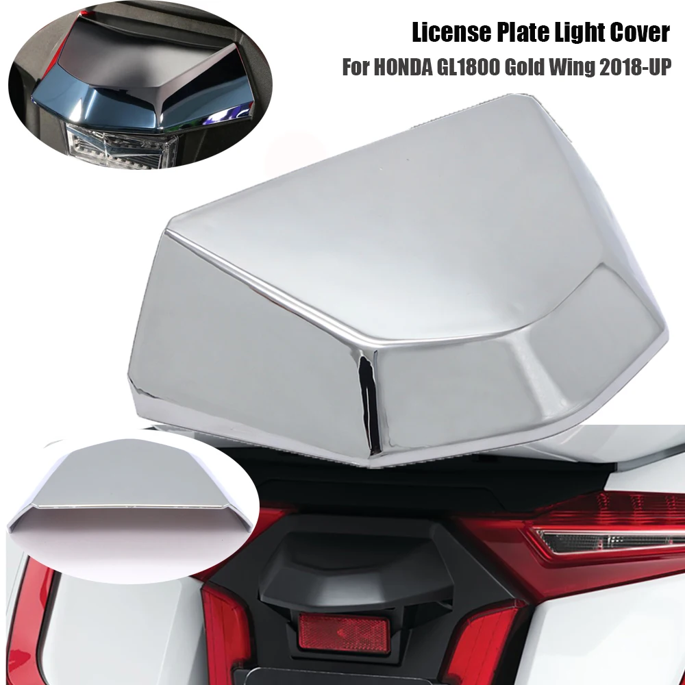 Chrome License Light Lid Decorative cover For HONDA GL1800 Gold Wing 2018-UP