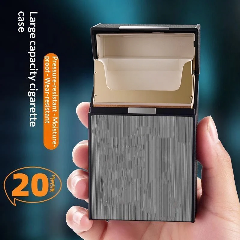 Metal Cigarette Case 20 Cigarette Capacity Crush Proof For Daily Commute Outdoor Use