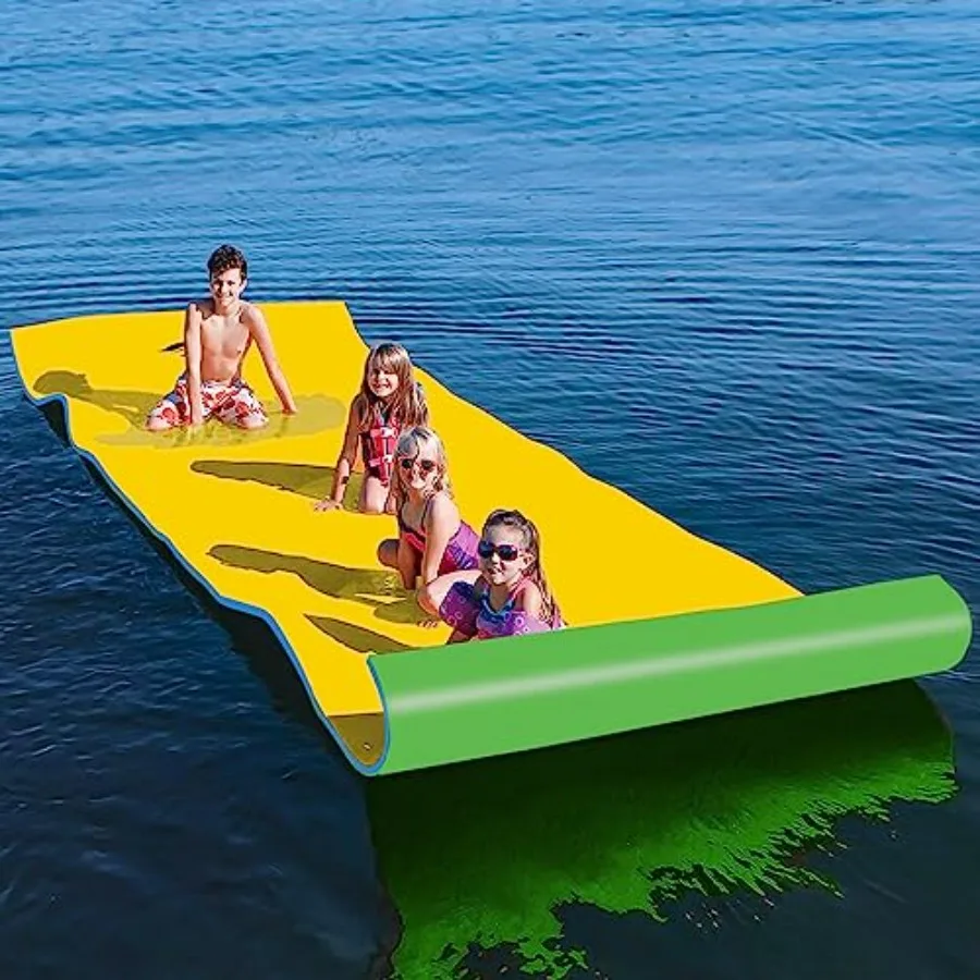 

Floating Water Mat for lake, pool, beach, ocean use; XPE foam; blue; 3-layer tear-resistant, 800lbs capacity, rolls up for stor