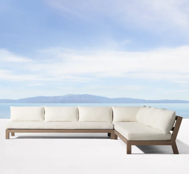 Outdoor Suit L Shape Teak Sofa Set Patio Outdoor Modern Furniture Sets Garden Wooden Sofa