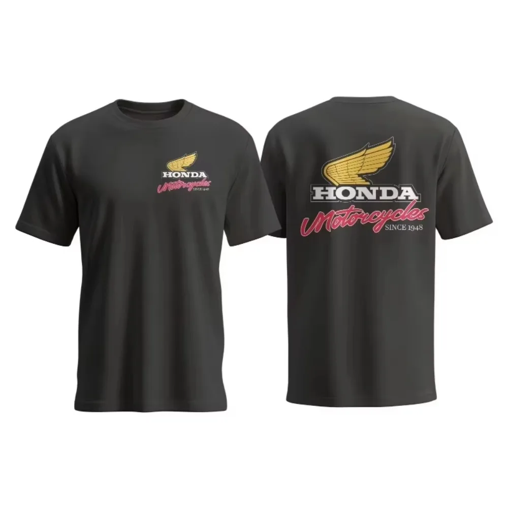 AliExpress Honda Men's and Women's T-shirt Summer Cotton Tee Honda Racing Car Short-sleeved Spring and Autumn Motorcycle Cycling Top