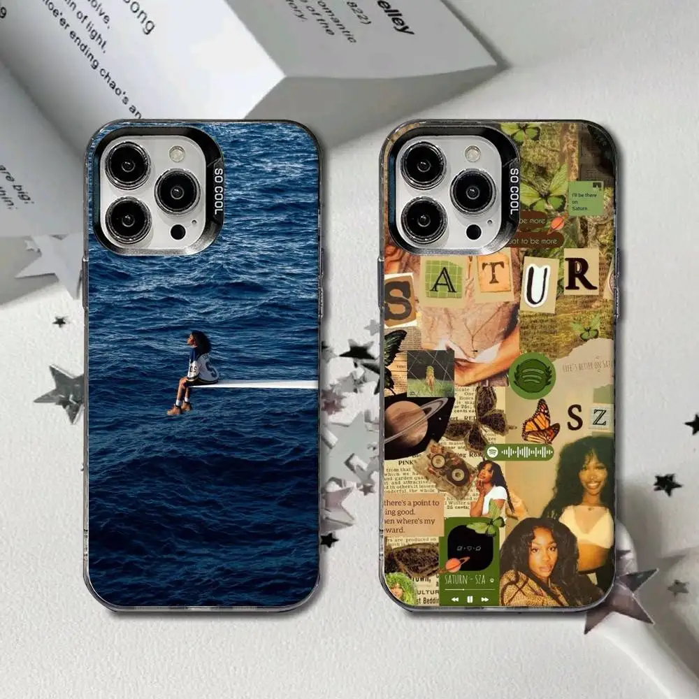 

Singer SZA Snooze SOS Phone Case For iPhone 16,15,14,13,12,11,8,7,Pro,Max,Plus,Mini,XS,SE Black Matte Hard