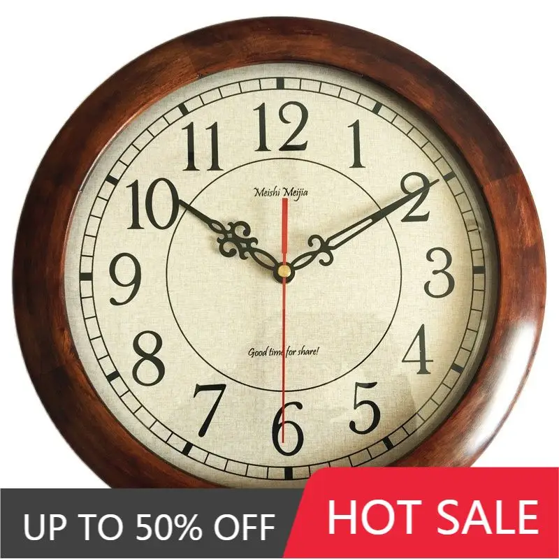 Japanese Style Wall Clock Vintage Wood Clock Mechanism Wall Watches Home Decor Bedroom Silent Living Room Duvar Saati Gift