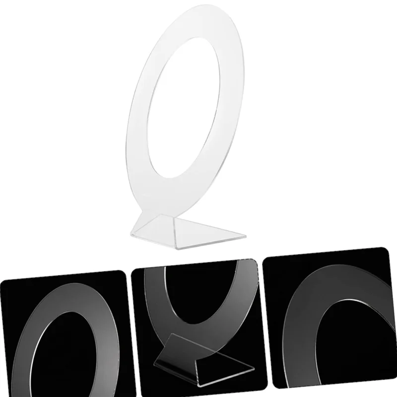 A06K 2 قطعة مشبك شعر أكريليك عرض موقف مشبك شعر تخزين الرف مجوهرات مشبك شعر مستدير عرض موقف دبوس الشعر عرض حامل