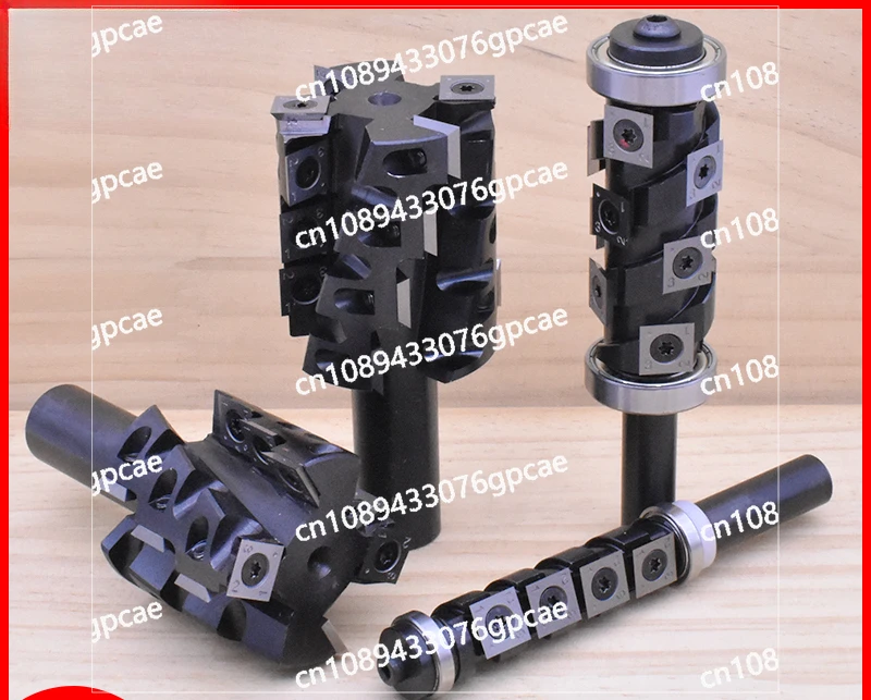 Spiral Cutter with Shank Router Helical Milling Cutter 12.7 Floor Gong Numerical Control Double Bearing Trimming Cutter