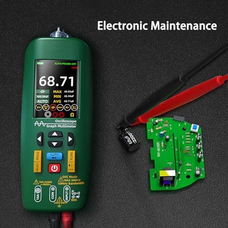 GTBL Handheld Digital Oscilloscope Multimeter Tester Rechargeable Waveform Generator Graph,For Car Audioamplifier