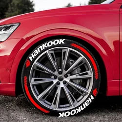 Jednoczęściowe paski HANKOOK na 4 opony do montażu DIY Design naklejki dekoracyjne 3D naklejki z napisami do opon samochodowych uniwersalne