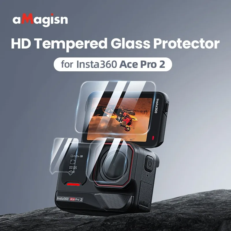 aMagisn For Insta360 AcePro2 Tempered Film Protector Lens Screen Protector