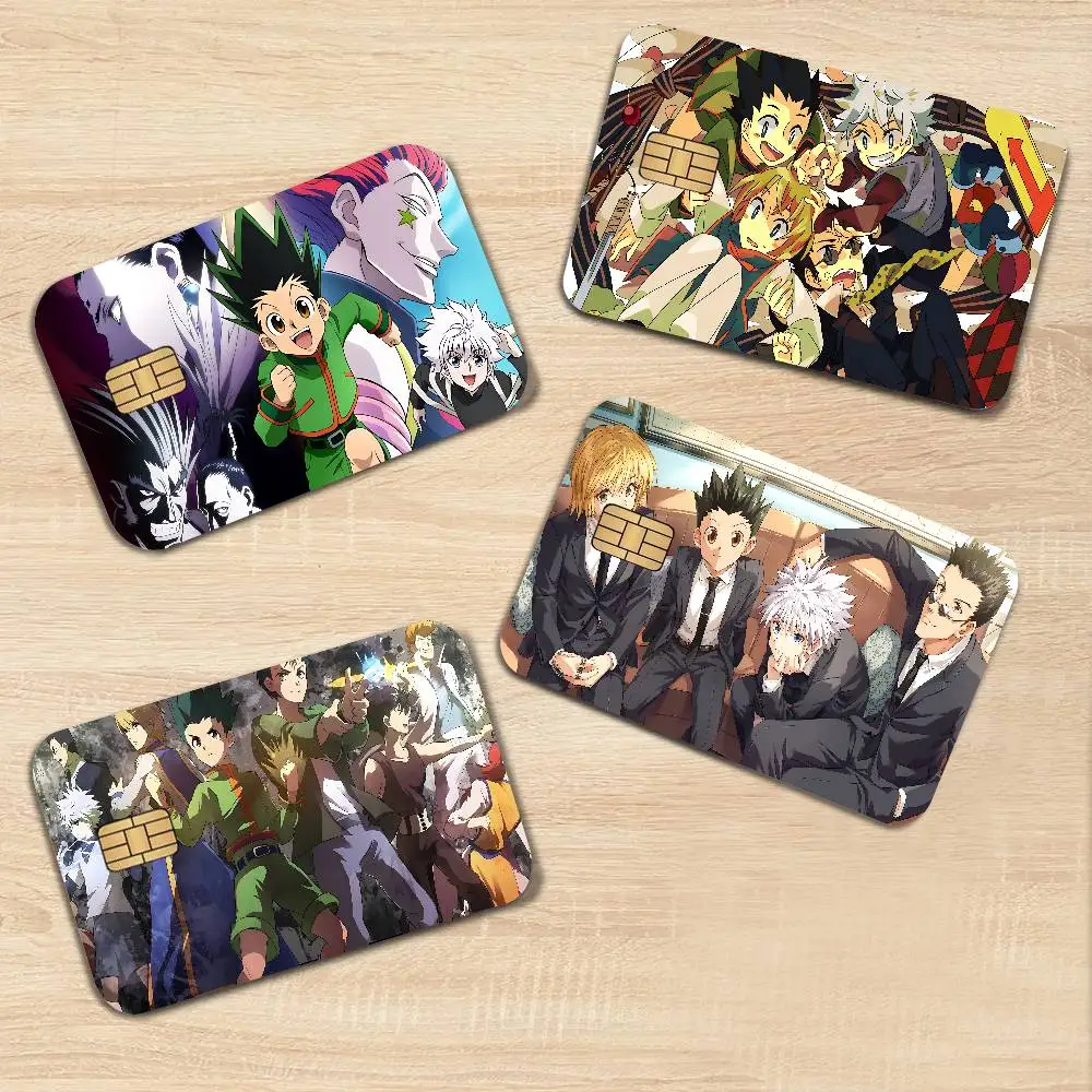 Anime H-Hunter X H-H-Hunter Credit Card Skin Stickers No Adhesive Residue Water Proof for VISA Credit Card Subway Access Card