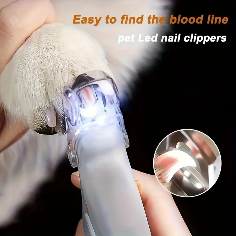 Professional Pet Nail Clipper Scissors With LED Light Cat Dog Nail Clippers Tool Scissors Nail Toeclaw Cutter Scissors Pet Suppl