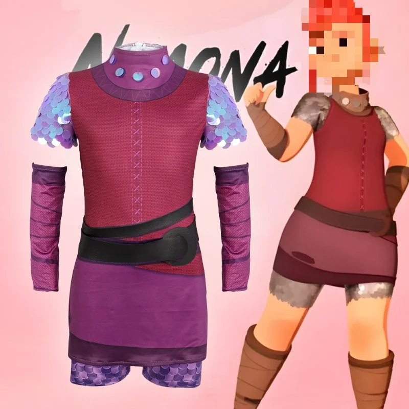 Disfraz de Anime Nimona para mujer, traje de actuación en escenario, Halloween, Carnaval, juego de rol, trajes de fiesta