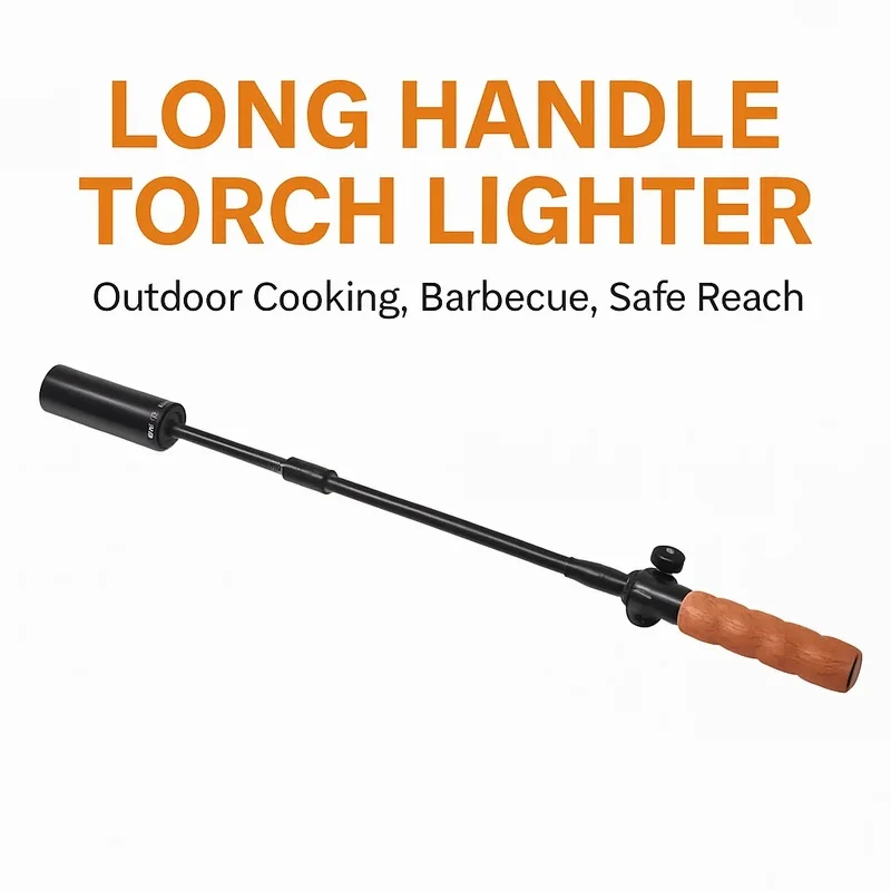 Long Handle Butane Torch Lighter for Outdoor Cooking and Barbecue