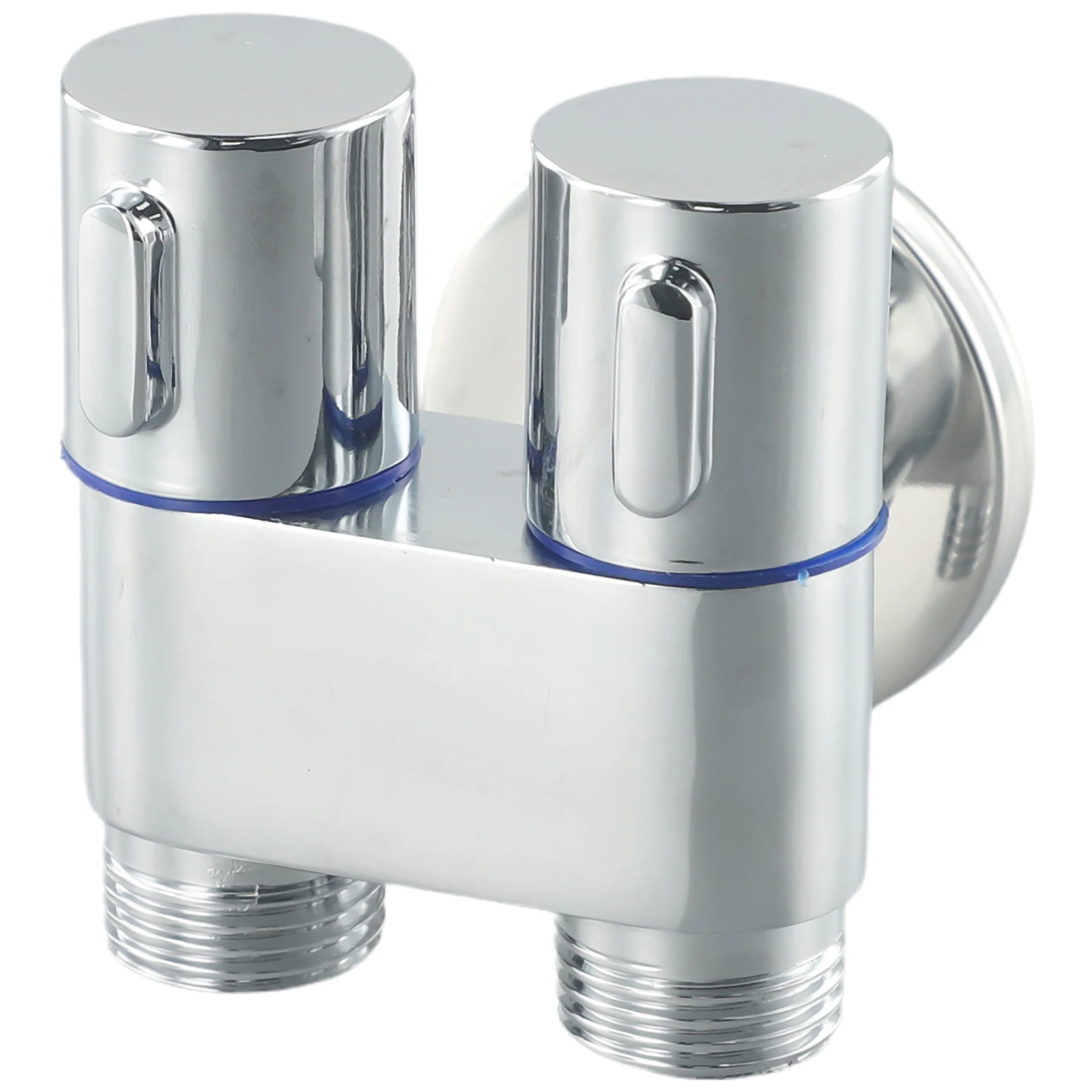 Válvula triangular válvula angular 1 en dos salidas doble Control G1/2 válvula triangular lavadora baño para cocina