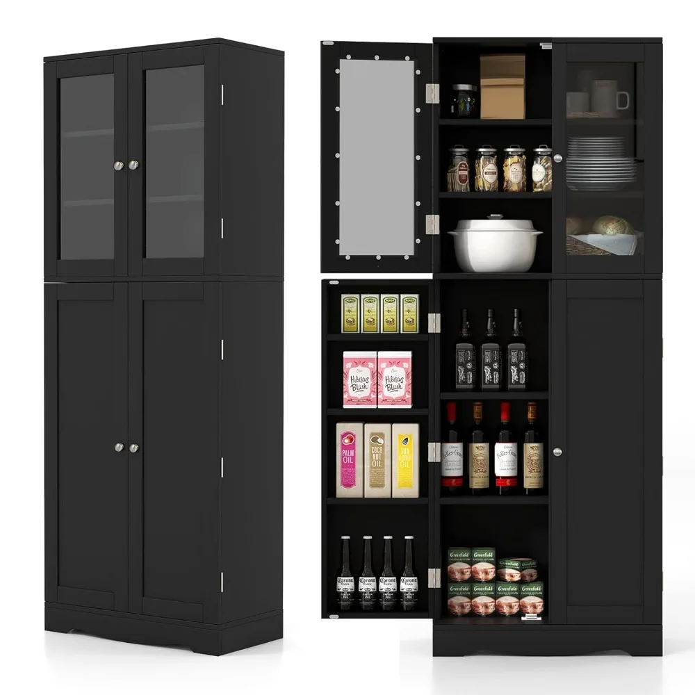 

63.5" Pantry Organizers and Storage, Freestanding Tall Storage Cabinet for Kitchen Bathroom Living Room Office, Customized