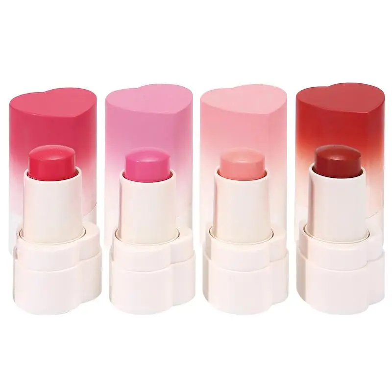 1 個機能チークスティック防水簡単カラーフェイスルージュ頬紅クリーム持続高色明るく肌のトーンメイクアップ