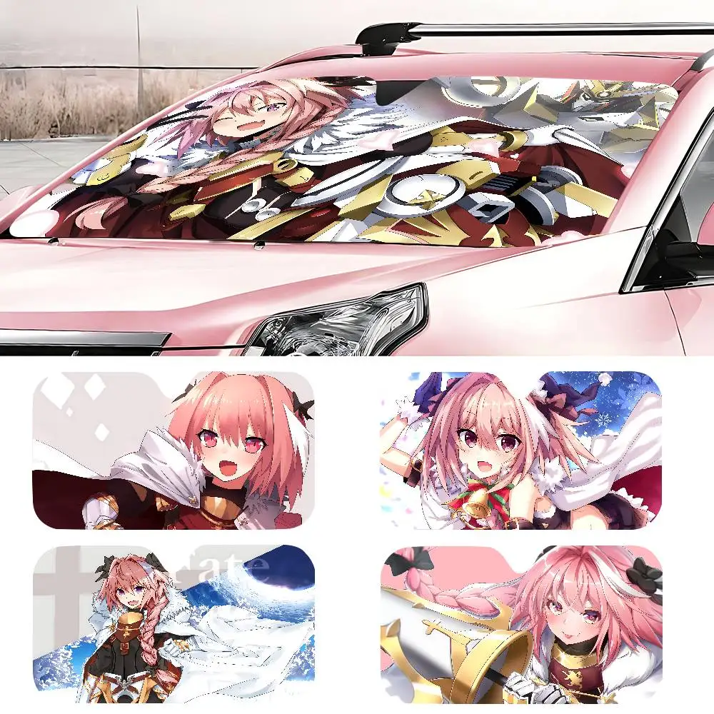 

Anime Cute Fate Apocrypha Astolfo Custom Cartoon Anime Car Windshield Sunshade Foldable Sun Blocker Car Window Shades
