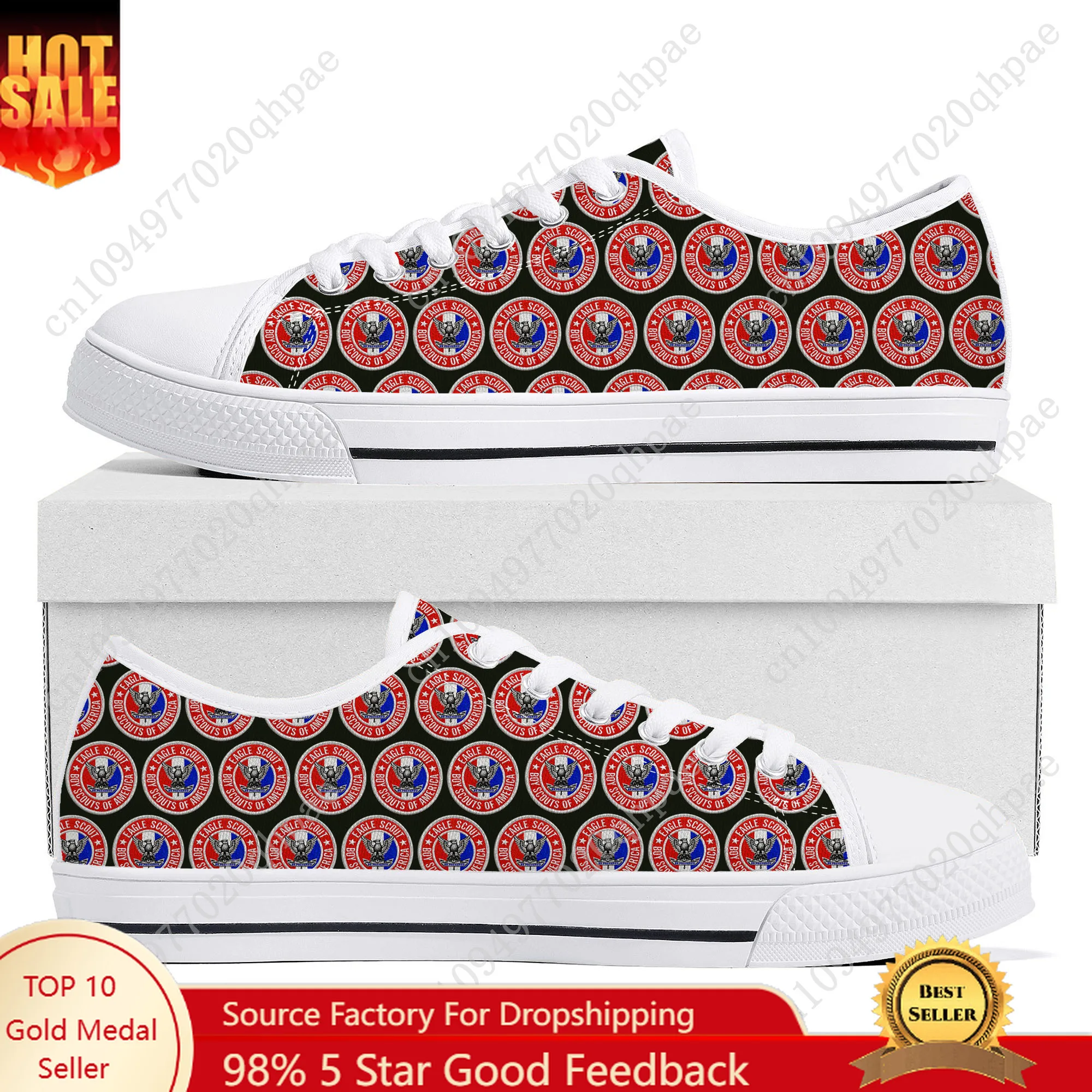 

Eagle Scout Low Top Sneakers Mens Womens Teenager High Quality Canvas Sneaker 3D Print Casual Couple Shoes Personalized Shoe