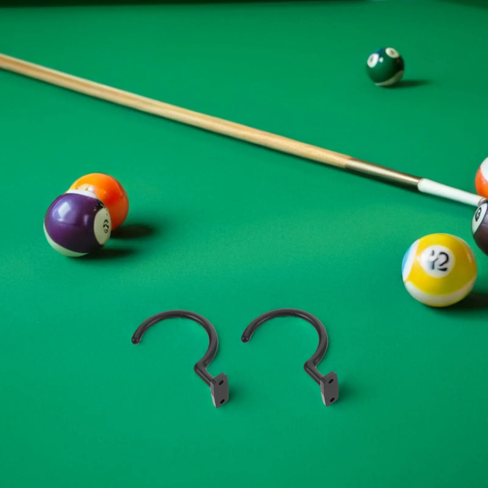 

4Pcs Billiard Table Hook Rust Resistant Steel Pool Cue Rack Holder Compact Cue Storage for Billiards Home Bar Game Room Use