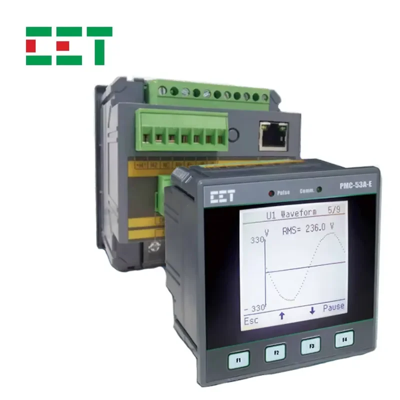 CET PMC-53A-E Three Phase 1000A Multi Function Panel RS485 Modbus TCP/IP Ethernet Power Meter Power Quality Data