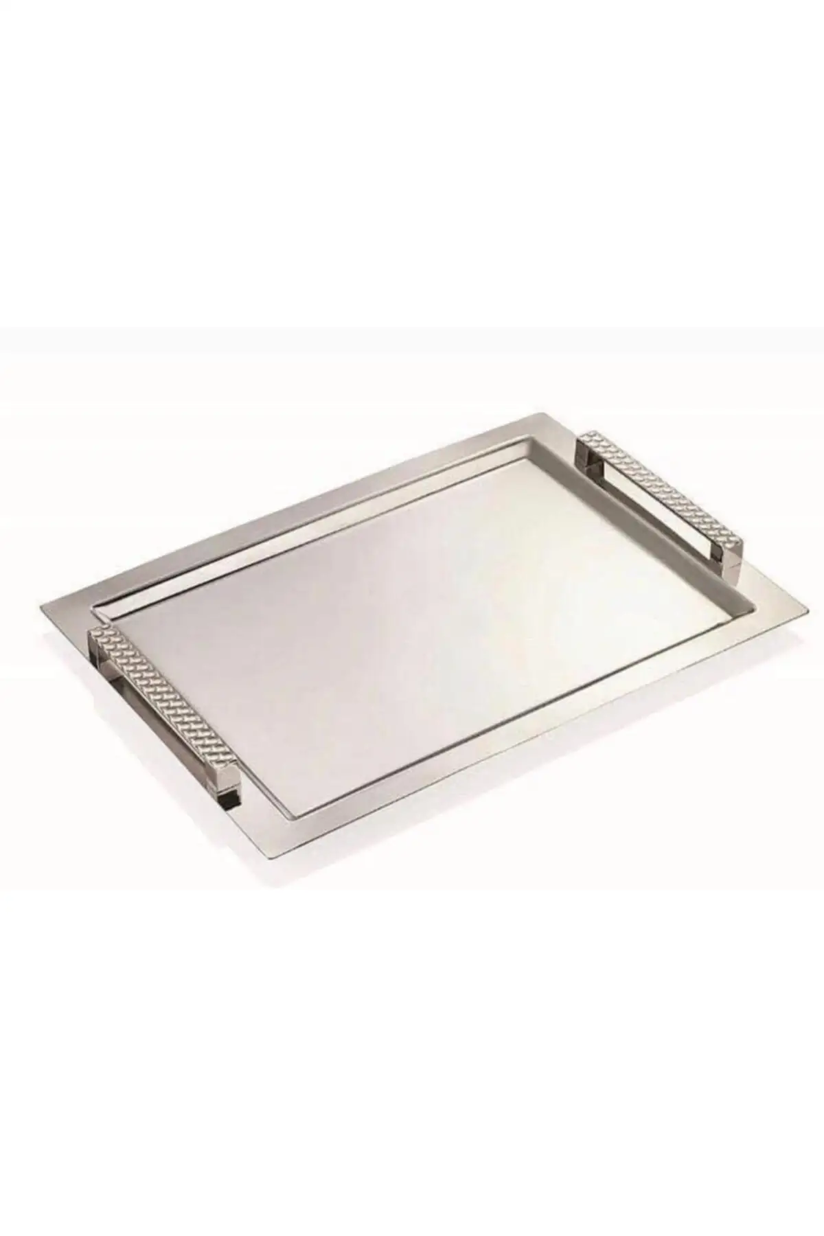 

DOLBOVI Stainless Steel Tiamo luxury Silver tray With Handles tray поднос plateau luxury