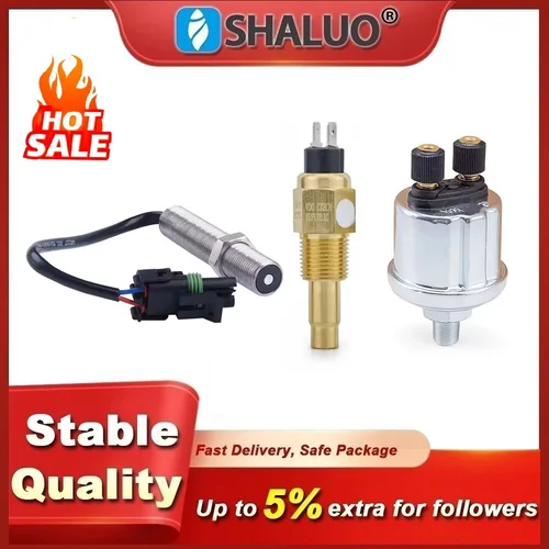 Sensor de temperatura del agua del generador diésel 1/8NPT 10Bars Sensor de presión de aceite pastilla magnética MPU Sensor de velocidad del motor 3034572