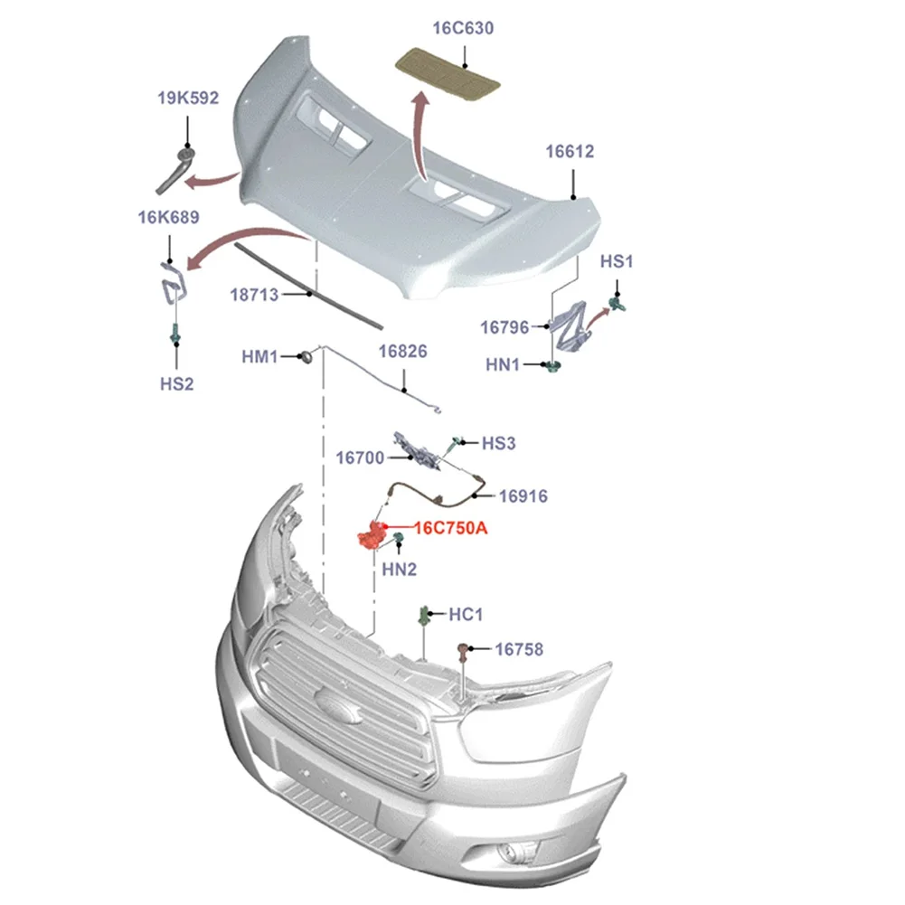 Bonnet Catch Release Hood Latch Bracket Factory Specification Perfect Fit Easy Installation Direct Replacement