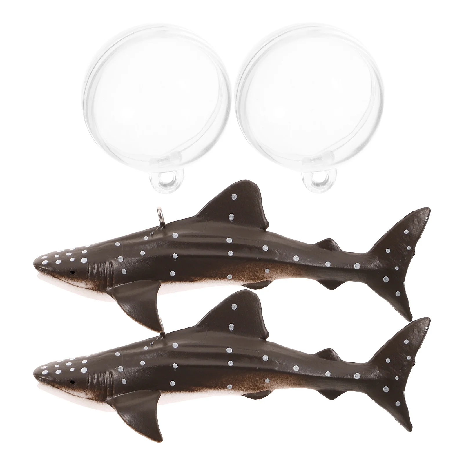 

2Sets Whale Shark Floating Ornaments Safe Material Fish Tank Decorations Realistic Colorful Interactive Fish Tank Decorations