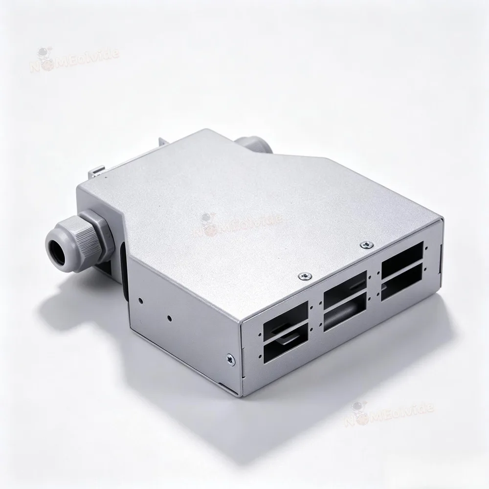 12Core 6Port LC MM DIN Rail Optic Terminal Box Mounted Supports SC/LC/FC/ ST Coupler 24 Core With Tail Fiber Adapter